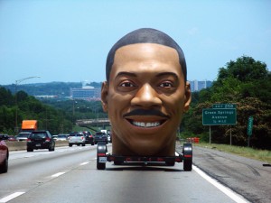 Eddie Murphy head car